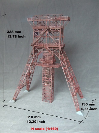 headframe headgear n scale model minehead